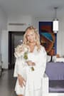 All A Dream Ivory Lace Satin Short Robe