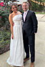 Gabby White Crochet Lace Strapless Maxi Dress