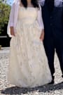 Corsen Ivory Floral Jacquard Corset A-Line Maxi Dress