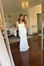 Loving Fate White Bow Square Neck Backless Maxi Dress