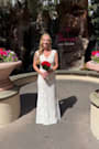 Spectacular Romance White Lace Sleeveless Mermaid Maxi Dress