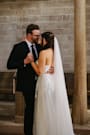 Rosewood White Tulle Beaded Long Veil