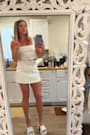 Divinely Sunny White Sleeveless Two-Piece Romper