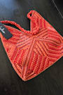 Sunny Element Orange Beaded Shoulder Bag