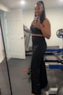 Only Tonight Black Two-Piece Wide-Leg Jumpsuit