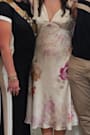 Zoella Ivory Floral Satin Tie-Strap Midi Dress