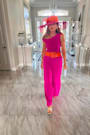 Lawny Magenta Pink Twisted One-Shoulder Jumpsuit