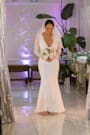 Emmersyn White Lace Backless Maxi Dress