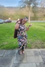 Infinite Praise Black 3D Floral Embroidered Halter Maxi Dress