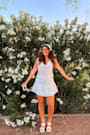 Dessie Ivory Embroidered Mini Skirt