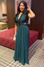 Vivid Imagination Emerald Green Cutout Maxi Dress