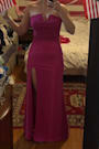Effortless Radiance Magenta Strapless Mermaid Maxi Dress