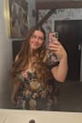 Adorable Tendencies Dark Grey Floral Puff Sleeve Midi Dress