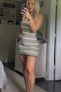 Alianora Cream and Black Crochet Mini Dress