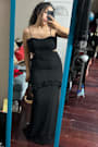 Pronounced Perfection Black Cutout Tie-Back Maxi Dress