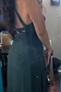 Confidently Charismatic Emerald Backless Halter Maxi Dress