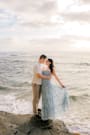 Special Moment Light Blue Floral Strapless Bustier Maxi Dress