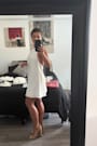 Perrie White Backless Shift Mini Dress