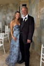 Most Beautiful Day Blue Multi Floral Print Organza Maxi Dress