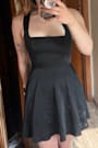 Admirably Chic Black Satin Lace-Up Mini Dress With Pocket
