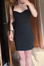 Samai Black Cap Sleeve Bodycon Mini Dress