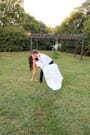 Telia White Halter Basque Waist Maxi Dress