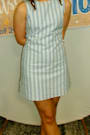 Alyvia Blue and White Striped Sleeveless Mini Dress