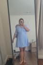 Castana Light Blue Print Button-Up Dress