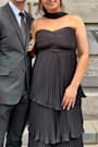 Seriously Sensational Black Strapless Tiered Maxi Dress