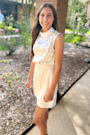 Classic Elegance White Satin Sleeveless Mock Neck Mini Dress