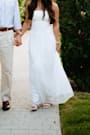Katia White Strapless Drop Waist Maxi Dress