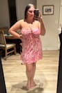 Apolline Pink Multi Floral Halter Mini Dress