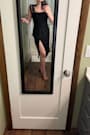 Romantic Celebration Black Tie-Strap Bodycon Midi Dress