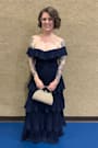 Always Remarkable Navy Pleated Off-the-Shoulder Maxi Dress