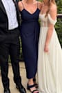Reinette Navy Blue Midi Dress