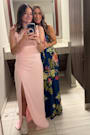 Glamorous Disposition Light Pink Ruched Maxi Dress