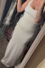 Loving Fate White Bow Square Neck Backless Maxi Dress
