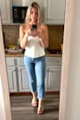 Lola Ivory Satin Cowl Back Top