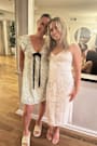 Alluring Interest White Sequin Embroidered Sleeveless Midi Dress
