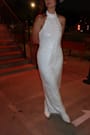 Novalea White Sequin Halter Maxi Dress