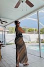 Tallulah Brown Multi Crochet Boat Neck Tank Top