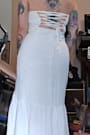 Captivating Spirit White Strapless Dress and Scarf Set