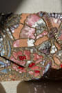 Lucasta Peach Multi Beaded Sequin Clutch