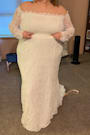 Beloved Promise White Lace Off-the-Shoulder Mermaid Maxi Dress