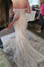 Valeria White Lace Strapless Bustier Maxi Dress
