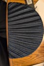 Pleat Perfection Navy Satin Pleated Hard Clutch