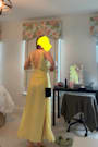 Julissa Light Yellow Embroidered Tie-Back Maxi Dress
