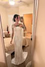 Valeria White Lace Strapless Bustier Maxi Dress