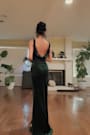 Ravishing Poise Green Velvet Cowl Back Sleeveless Maxi Dress