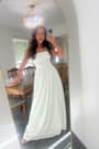 Telia White Halter Basque Waist Maxi Dress